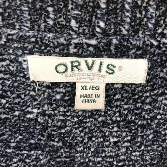 Orvis Super Soft & Cozy 2 Toned Blue/Grey Pullover Sweater, Loungewear SZ XL - Picture 6 of 6